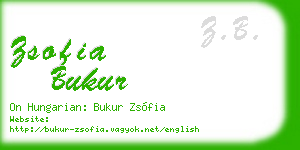 zsofia bukur business card
