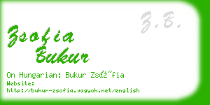 zsofia bukur business card